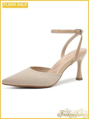 Pointed Toe Ankle Strap Slingback Heels for Women